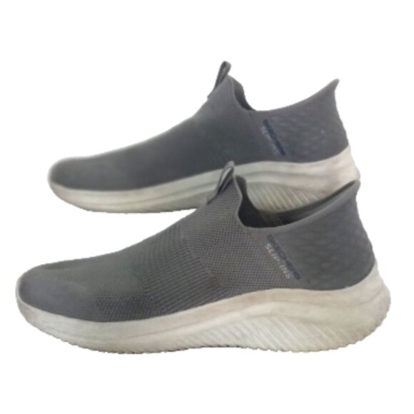 Skechers Mens Slip On Memory Foam Shoes Sz 10 Gray Hands Free Stretch Comfort main image 7